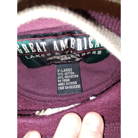 Saint Andrews XL Purple Sweatshirt By Great American Lakes And Timbers - Picture 4 of 5